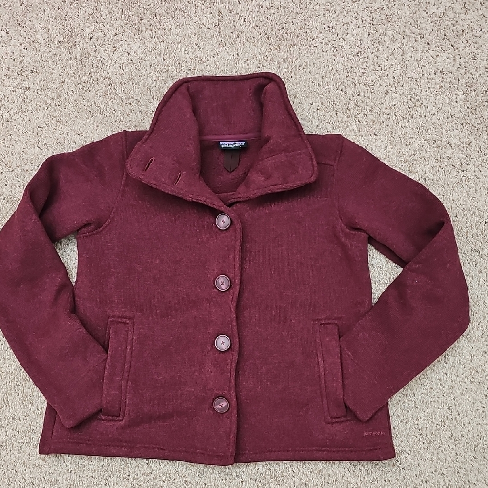 Patagonia Womens Burgundy Pea Coat